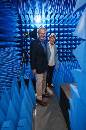 Sen. Shaheen and NASA Administrator in the anechoic chamber