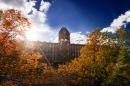 UNH Manchester building in fall